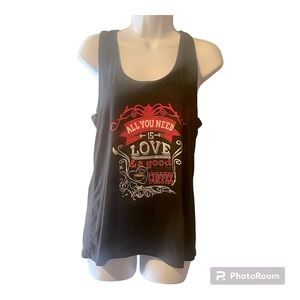 Emme Jordan Racerback Tank Top Womens Size Medium Black Stretch